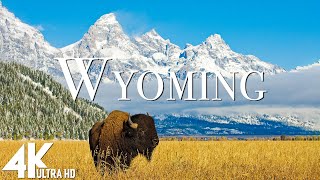 FLYING OVER Wyoming 4K Relaxation Film  Grand Teton National Park  Yellowstone with Ambient Music [upl. by Atilem]