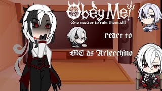 Obey me react to MC as Arlecchino ll Genshin Impact amp Obey me ll Kaori [upl. by Yniattirb51]