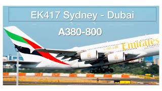 Emirates A380 SYDNEY to DUBAI [upl. by Maupin]