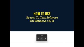 Best Speech To Text Software  How To Enable Voice Typing in Windows [upl. by Kelcie446]