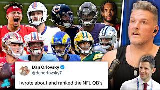 The Pat McAfee Show Rips Apart Dan Orlovskys quotTop 10 Quarterbacksquot Rankings [upl. by Adraynek]