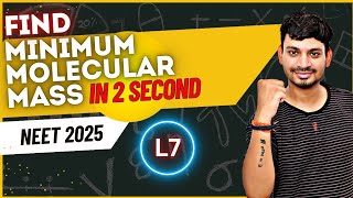 MINUMUM MOLECULAR MASS IN 2 SECOND 🔥  WITH MCQS  NEET 2025 [upl. by Airtap]