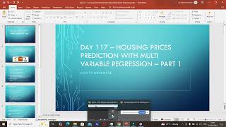 Day 117 – Housing Prices Prediction with Multi Variable Regression – Part 1 [upl. by Nidla366]