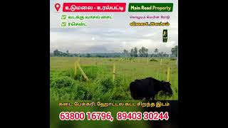 Main Road Face Site For Sale  Udumalpet  DTCP  Vignesh Real Estate  525 lakhs per 9 Cent [upl. by Rednijar143]