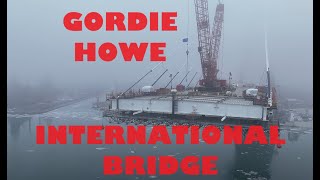 Foggy Gordie Howe International Bridge  Detroit Michigan 4K [upl. by Botsford331]