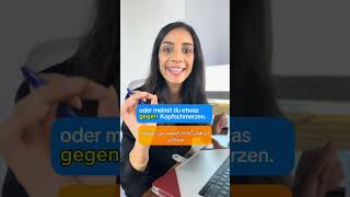 🤕 Etwas GEGEN Kopfschmerzen  Typische Fehler  Deutschlernen  🔴Live Kurse تعلّم اللغة الألمانية [upl. by Tichonn]