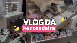 Montando e Organizando Minha Nova Penteadeira Tour e Seleção de Maquiagem [upl. by Lairea]