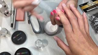 Perfect Way to Create French Tips using Nugenesis Dipping Powder Applications [upl. by Elleinnod]