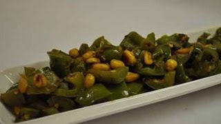 Bell Pepper Subzi with Peanuts  Show Me The Curry Indian Vegetarian Recipe [upl. by Gorden651]