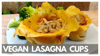 Easy Vegan Lasagna Cups shorts [upl. by Milton249]