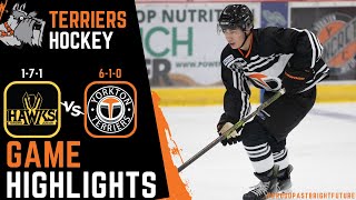 GAME HIGHLIGHTS Nipawin Hawks 1 at Yorkton Terriers 3 [upl. by Ariana]