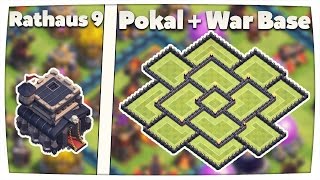 BEST TownhallRathaus 9 WarTrophie Base  2 Air Sweeper  Clash of Clans deutschgerman [upl. by Anette]