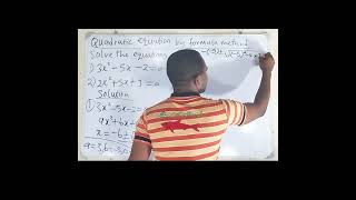 quadratic equation by formula method [upl. by Ansilme441]