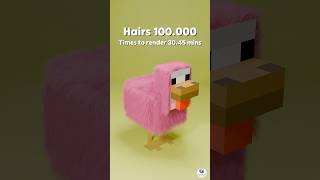 100 vs 1 MILLION Hairs Simulation 🔥🔥🔥 in Minecraft clothsimulation blender 3d minecraft [upl. by Photima]