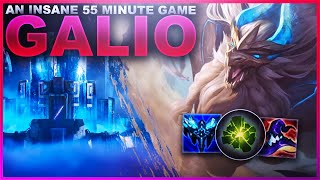 THIS GAME WAS MENTAL 55 MINUTES GALIO  League of Legends [upl. by Ardnic340]