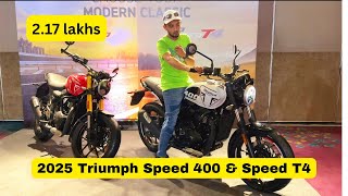 2025 TRIUMPH SPEED400 AND SPEED T4 MALAYALAM WALKAROUD REVIEW  ഏറ്റവും വിലകുറഞ്ഞ Triumph ബൈക്ക് [upl. by Liagibba]