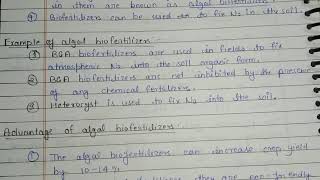 Algal biofertilizer MSc and bsc botany notes phycology [upl. by Korwin]