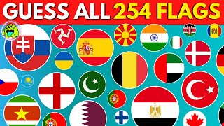 Guess ALL The 254 Flags In The World THE ULTIMATE FLAG QUIZ [upl. by Eduj]