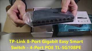 Unboxing TPlink Switch TLSG108PE [upl. by Attenahs934]