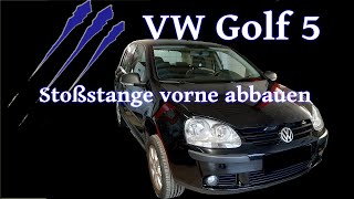 VW Golf 5 Stoßstange vorne abbauen Front bumper removal Tutorial [upl. by Bury]