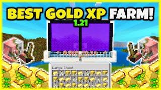 BEST GOLD AND XP FARM EVER VERY FAST In Minecraft Bedrock 121 [upl. by Jermayne]