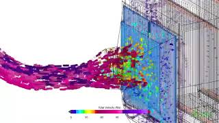 Streamlines through Electrostatic Precipitator [upl. by Fachanan]