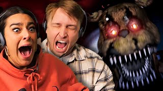 Our First Time Playing Five Nights at Freddys 4 [upl. by Angil]