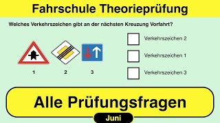 🚘 Führerschein Theorieprüfung 🚗 Alle Prüfungsfragen Juni 🎓📚 Teil 1 [upl. by Evilc263]