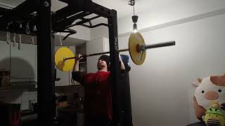 57kg 5x3 Overhead Press 97kg [upl. by Cedell573]