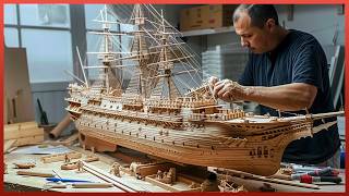 Man Builds RealLife SHIPS at Scale to the Last Detail  Hyperrealistic Replicas by alangomezcraft [upl. by Ayanej66]