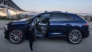 2021 AUDI Q8 55 TFSI QUATTRO V6T  STUNNING SPEC  NAVARRA BLUE  BLACK OPTICS  In Detail [upl. by Barrett]