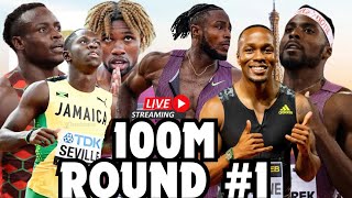 100m Men’s HEATS LIVE Paris Olympics 2024 Watch Party [upl. by Dnalevets]