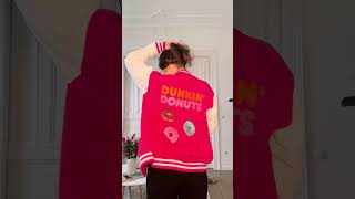 Mein Versuch eine Dunkin Donut Jacke zu designen und zu besticken [upl. by Enovi]