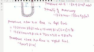 Fluid Mechanics  Manometer Solving problem  42 [upl. by Milan177]