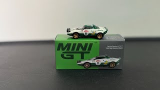 Unboxing Mini GT 628 MiniGT  628  Lancia Stratos HF 1975 Rally Sanremo minigt Lancia Stratos [upl. by Enajyram]