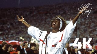 Whitney Houston  National Anthem Star Spangled Banner 4K Remaster [upl. by Gladine150]