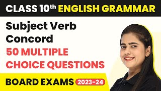 Subject Verb Concord MCQs 202223  Class 10 English Grammar MCQs 50 Solved 2022  2023 [upl. by Ettenuj789]