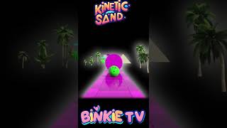 Bowling Ball Smashes Kinetic Sand Shapes 🔺🎳✨ kineticsandplay kineticsand [upl. by Link897]