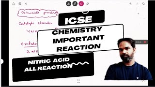 icse chemistry important reaction nitric acid class 10 one shot [upl. by Mommy186]