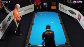 Martin Poguntke vs Nick van den Berg  10 Ball  German Tour Finale 20152016 powered by REELIVE [upl. by Acinorev106]