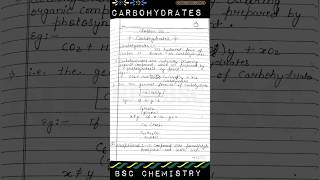 Carbohydrates notes BSc 3rd year chemistry notes organicchemistry chemistry bsc carbohydrate [upl. by Ecineg]