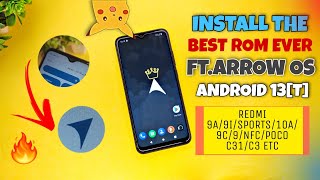 How To Install Arrow os Android 13 Rom ⚡ Best Rom For Xiaomi Devices 🔥Full Installation Process [upl. by Llerruj953]