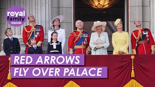 The Red Arrows Fly Over Buckingham Palace for King Charles Birthday Flypast [upl. by Slade]