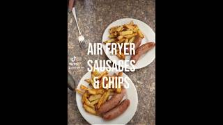 Air Fryer Sausage amp Chips🍟 shorts [upl. by Johanan]