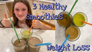 How to Make a HEALTHY PROTEIN SMOOTHIE to LOSE WEIGHT  3 HIGH PROTEIN SMOOTHIE Recipes [upl. by Ecirtram]