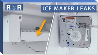 Ice Maker Leaking Water Refrigerator Troubleshooting  Repair amp Replace [upl. by Alderson]