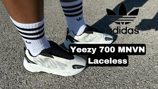 Yeezy 700 MNVN Laceless Analog Review amp On Feet [upl. by Aryahay]