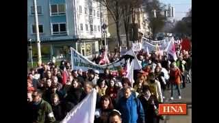 Warnstreik im Öffentlichen Dienst Tausende protestierten in Kassel [upl. by Ennaisoj803]