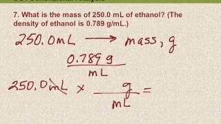 10 SG1 7 Convert mL to g using density [upl. by Yahsal]