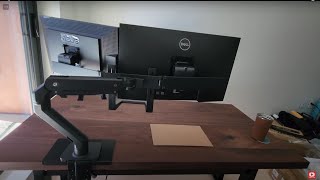 Ergotron HX Desk Dual monitor arm with handle [upl. by Eekorehc]